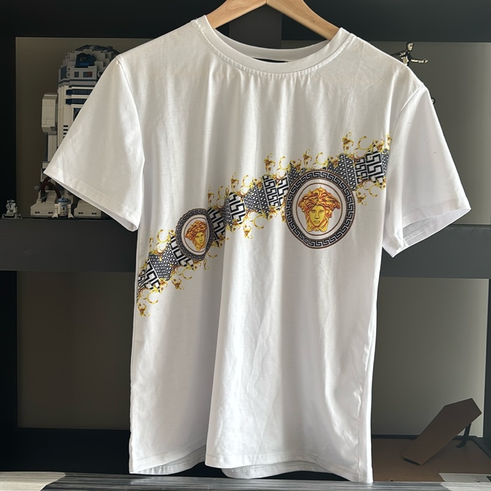 Versace White Graphic Men's T-Shirt